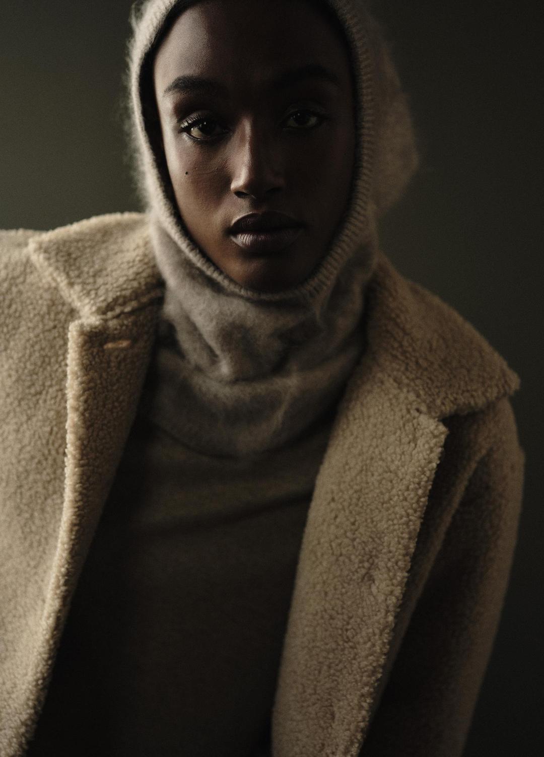 Collared Sherpa Jacket in Jackets - MARZIPAN