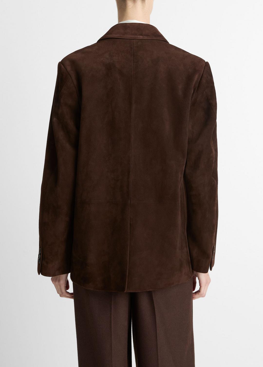 Suede Blazer in Blazers - CHOCOLATE