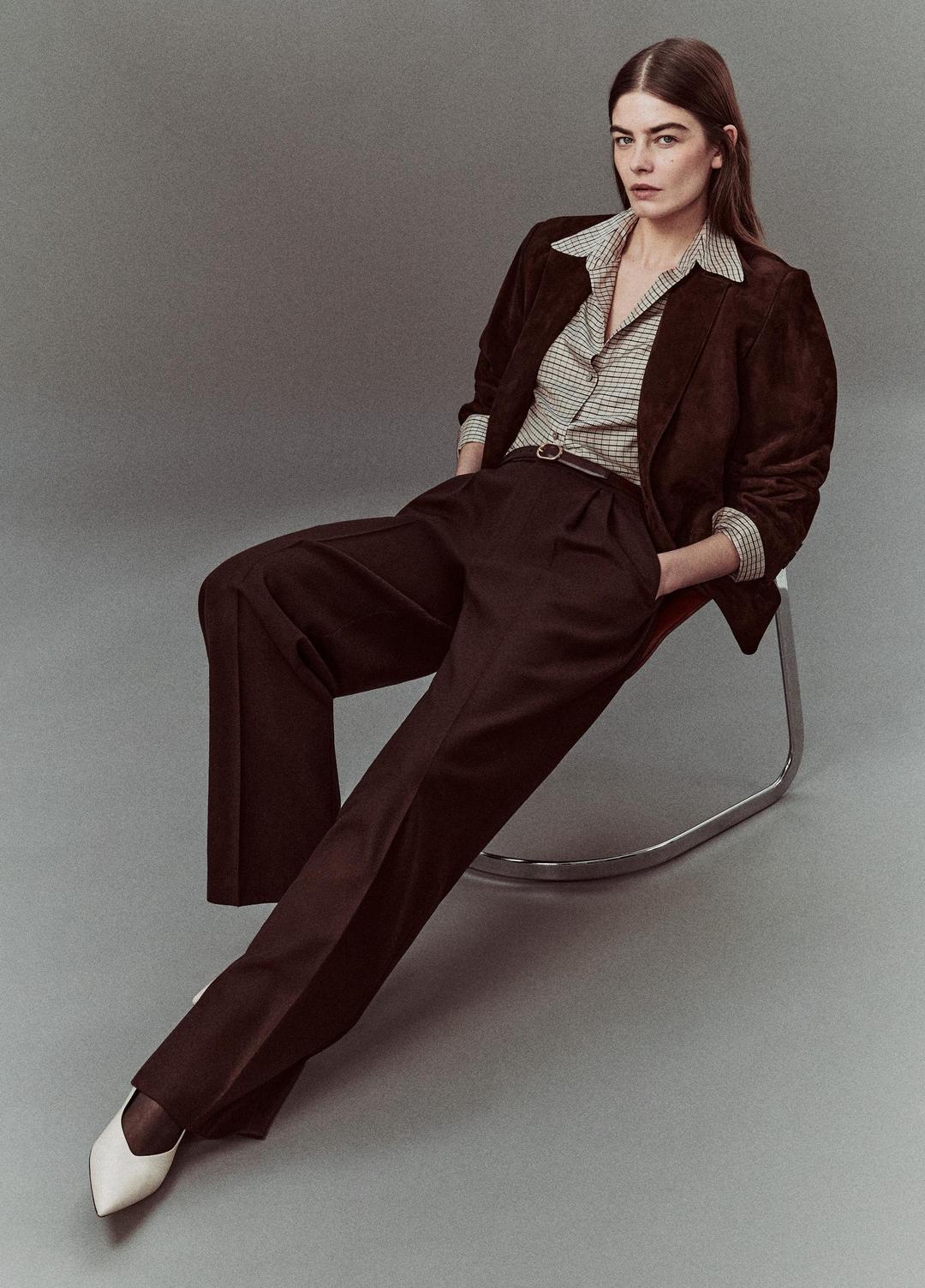 Suede Blazer in Blazers - CHOCOLATE