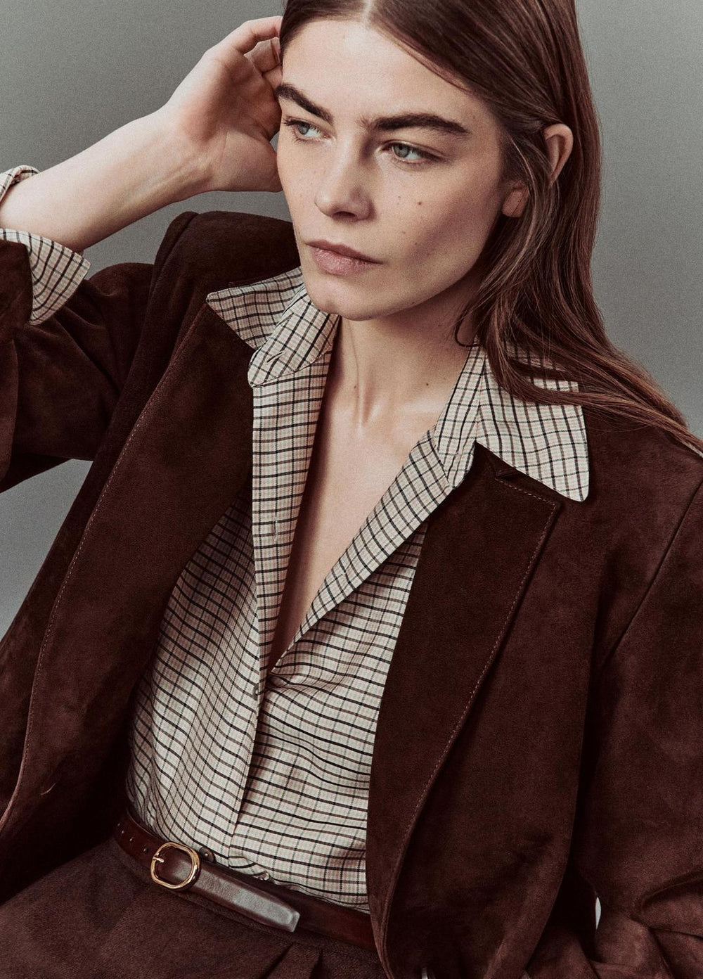 Suede Blazer in Blazers - CHOCOLATE
