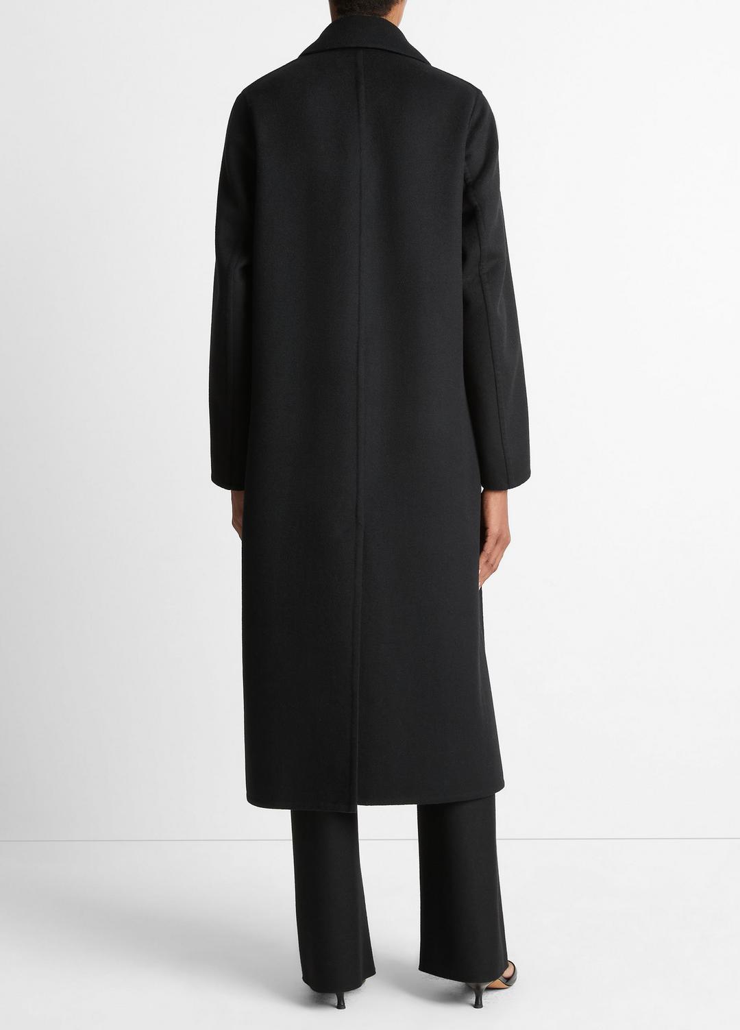 Wool-Blend Single-Breasted Coat in Coats - BLACK