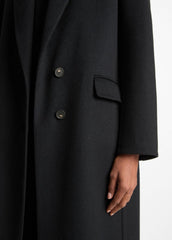 Wool-Blend Single-Breasted Coat in Coats - BLACK