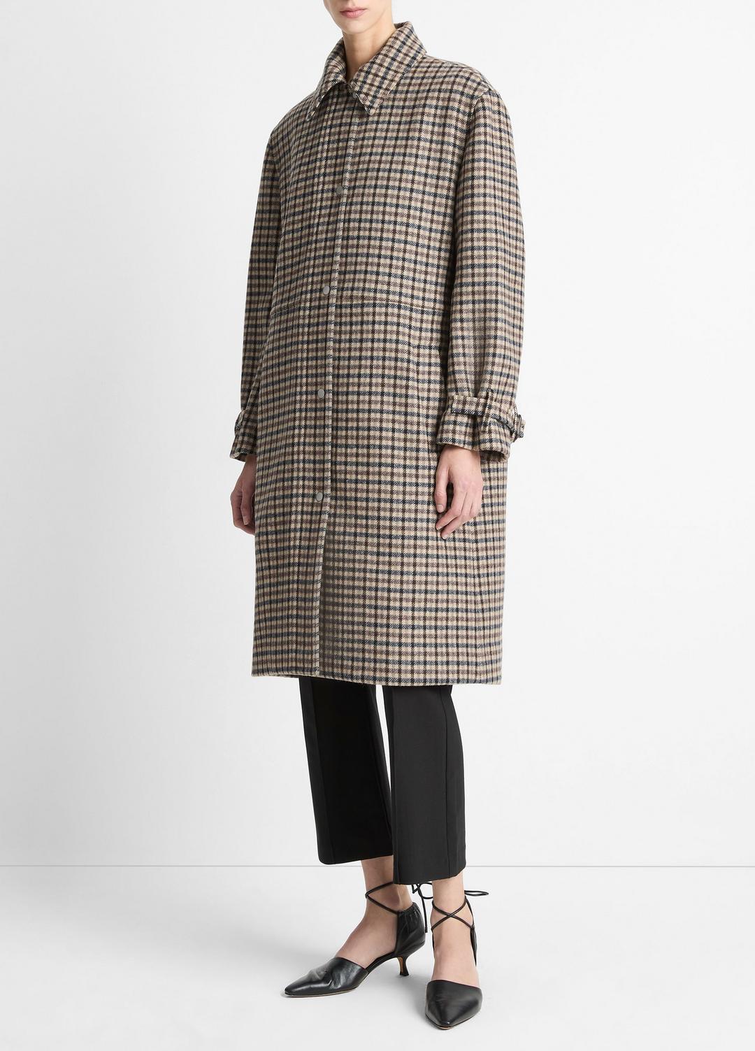 Plaid Car Coat in Coats - MULTI CHECK