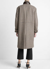 Plaid Car Coat in Coats - MULTI CHECK