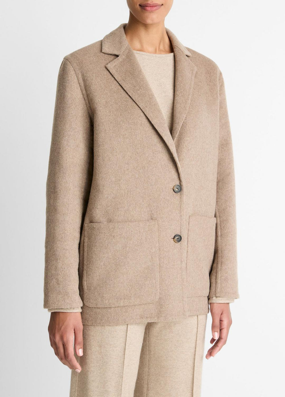 Double-Face Wool & Cashmere-Blend Blazer in Blazers - HEATHER DOE