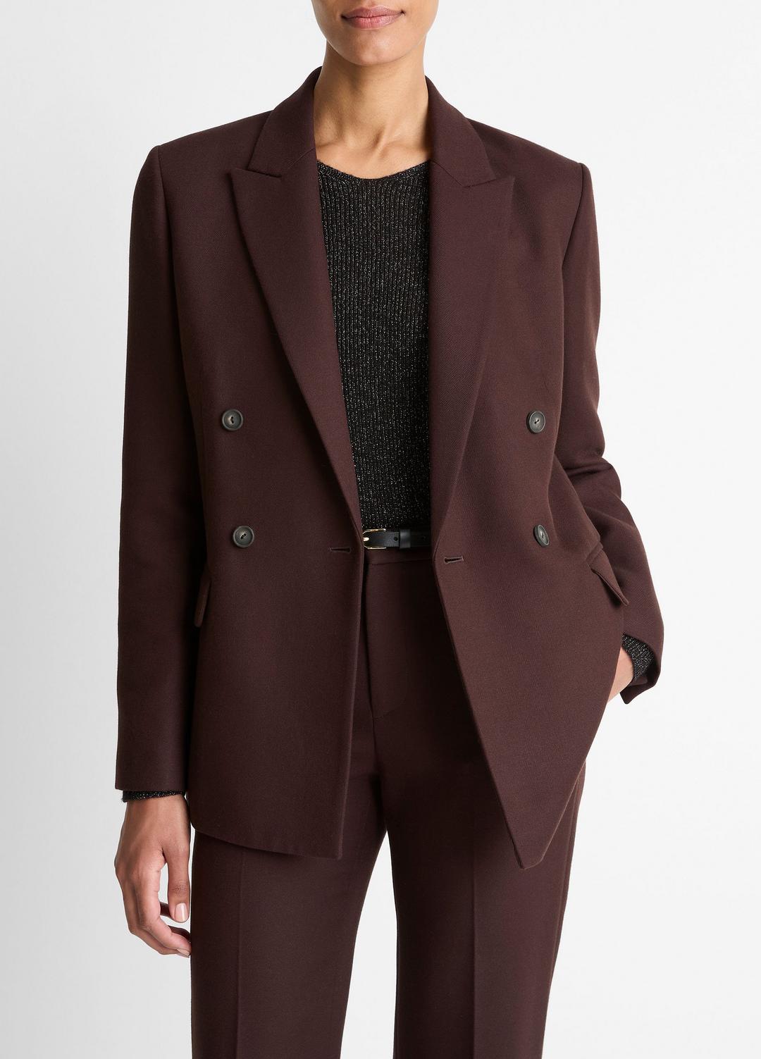 Sculptural Tailored Blazer in Blazers - BLACK GRAPE