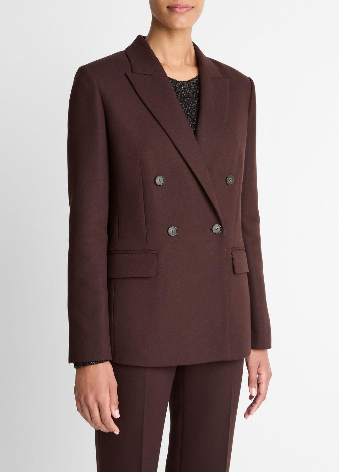 Sculptural Tailored Blazer in Blazers - BLACK GRAPE