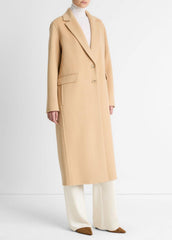 Wool-Blend Single-Breasted Coat in Coats - CAMEL