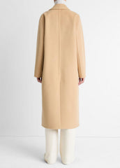 Wool-Blend Single-Breasted Coat in Coats - CAMEL