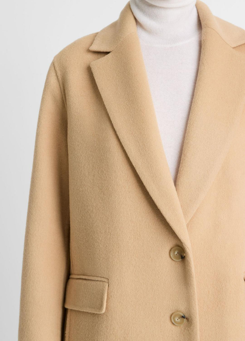 Wool-Blend Single-Breasted Coat in Coats - CAMEL