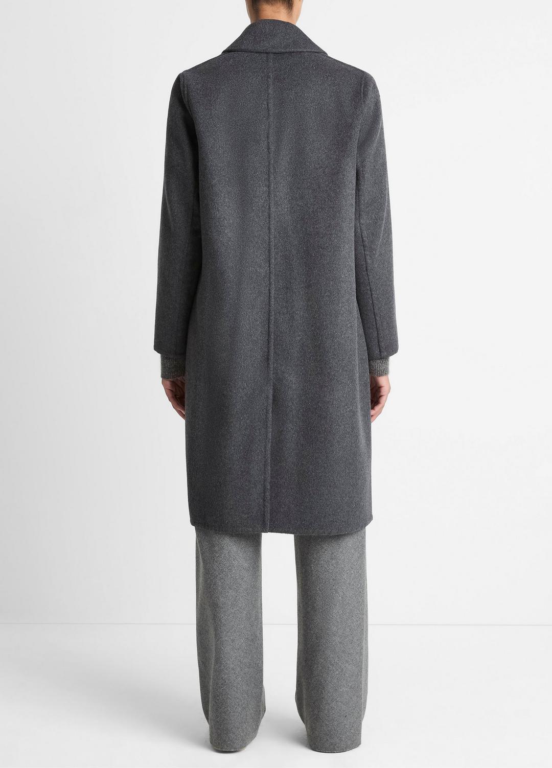 Classic Wool-Blend Straight Coat in Coats - CHARCOAL