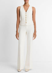Sculptural Fitted Vest in Vests - OFF WHITE