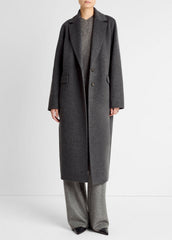Wool-Blend Single-Breasted Coat in Coats - CHARCOAL