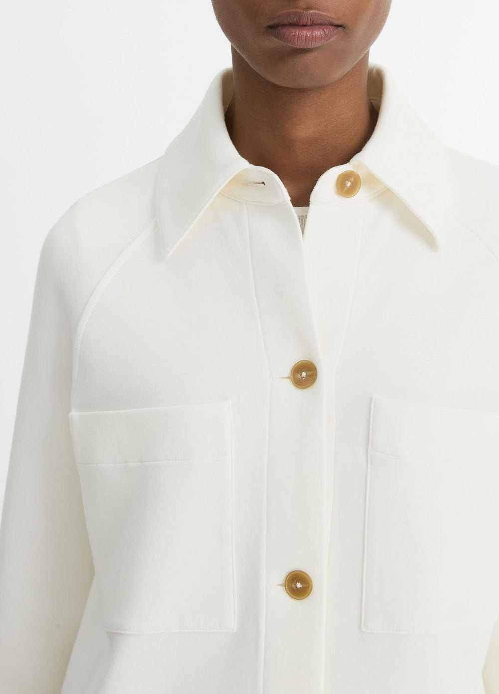Cotton-Blend Shirt Jacket in Jackets - OFF WHITE