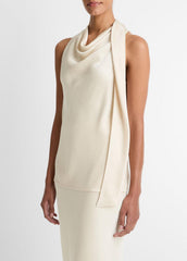 Satin Scarf Top in Tank Tops - BONA