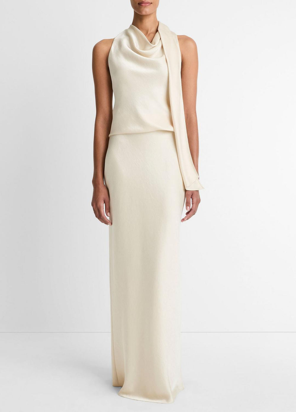 Satin Scarf Top in Tank Tops - BONA