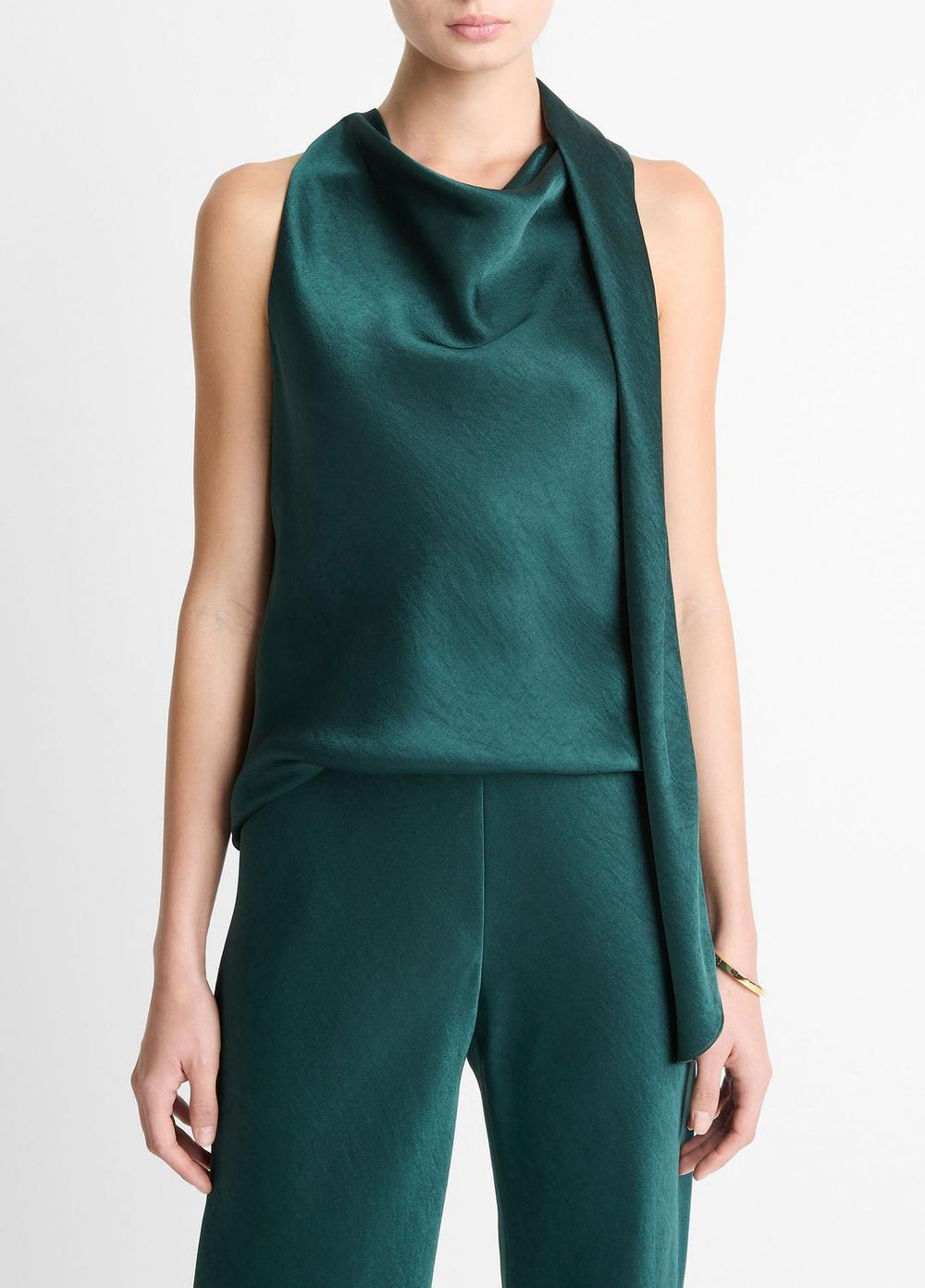 Satin Scarf Top in Tank Tops - JUNIPER