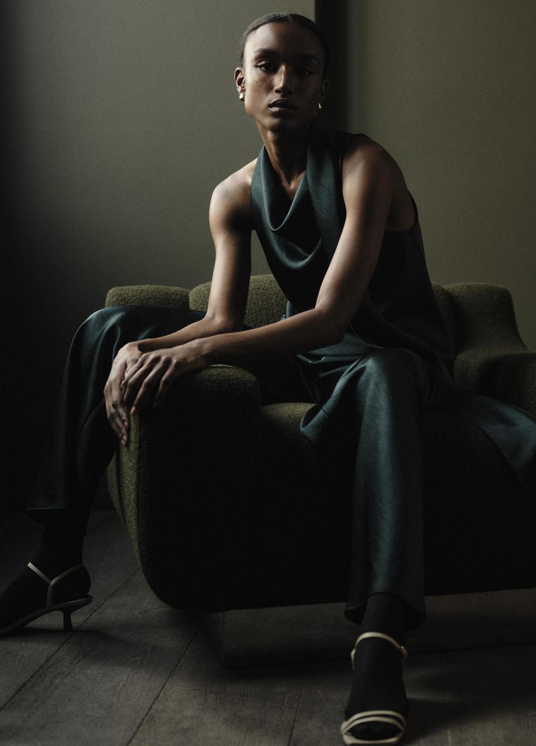 Satin Scarf Top in Tank Tops - JUNIPER