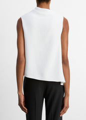 Asymmetrical Draped A-Line Top in Tank Tops - OFF WHITE