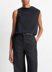 Asymmetrical Draped A-Line Top in Tank Tops - COASTAL BLUE