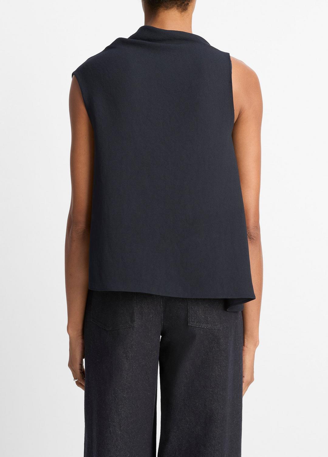 Asymmetrical Draped A-Line Top in Tank Tops - COASTAL BLUE
