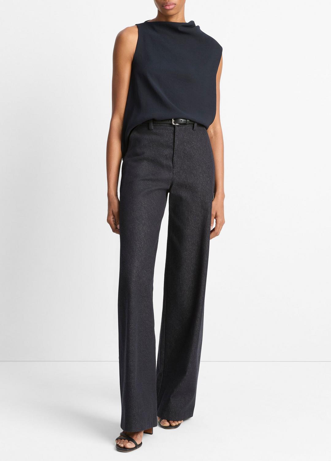 Asymmetrical Draped A-Line Top in Tank Tops - COASTAL BLUE