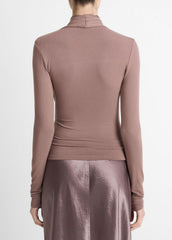 Fixed Wrap Long-Sleeve Top in Long Sleeve - SMOKY BERRY