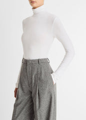Essential Long-Sleeve Turtleneck Top in Long Sleeve - OFF WHITE