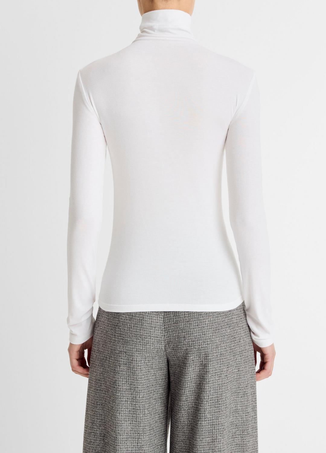 Essential Long-Sleeve Turtleneck Top in Long Sleeve - OFF WHITE