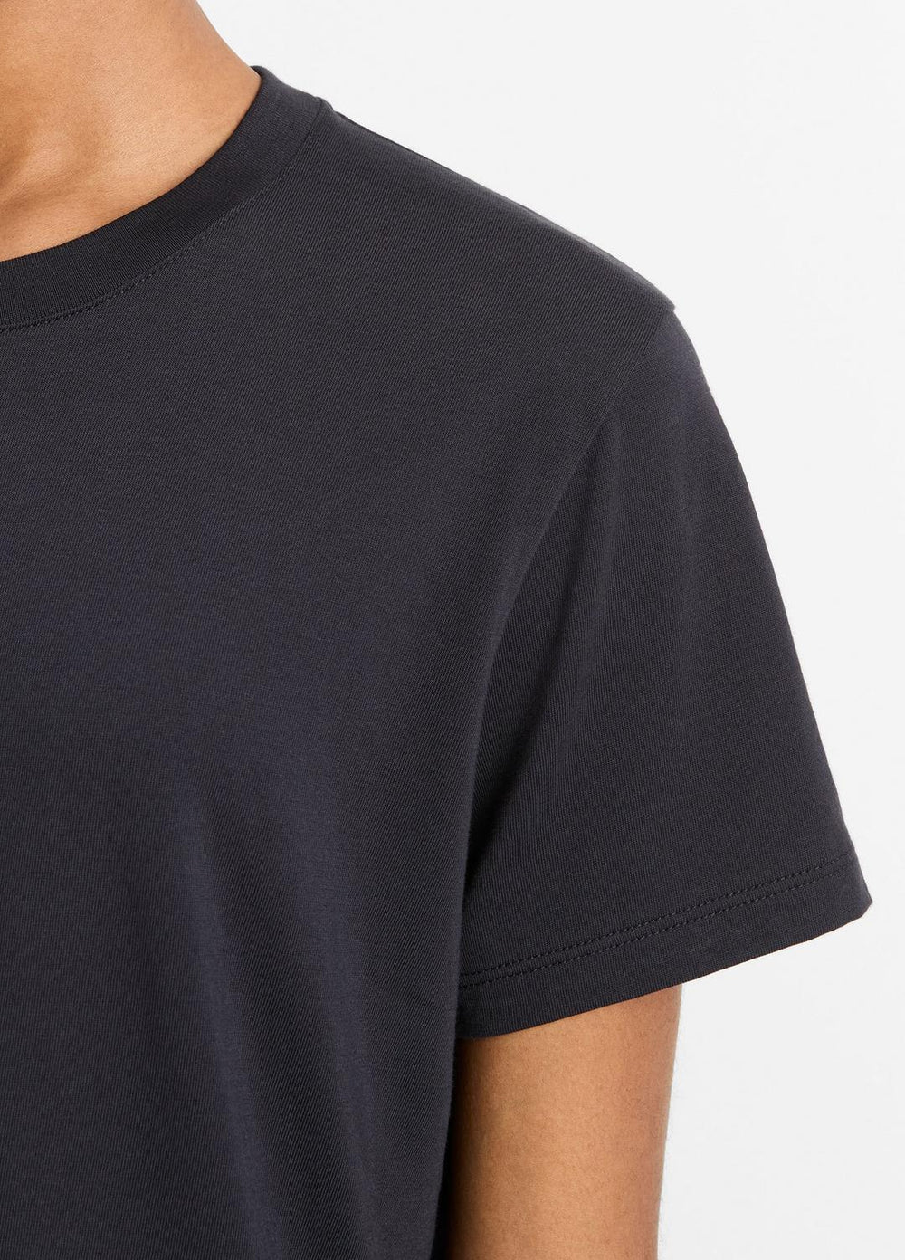 Pima Cotton Crew Neck T-Shirt in Short Sleeve - COASTAL BLUE