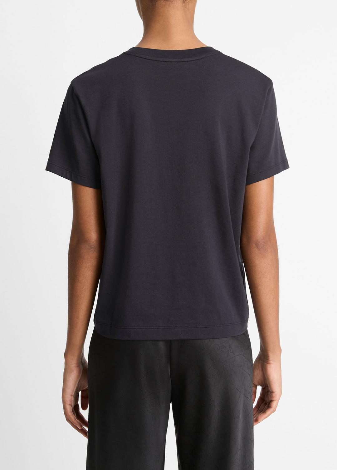 Pima Cotton Crew Neck T-Shirt in Short Sleeve - COASTAL BLUE