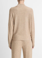 Cozy Dolman-Sleeve Mock-Neck Top in Long Sleeve - HEATHER BRUNA