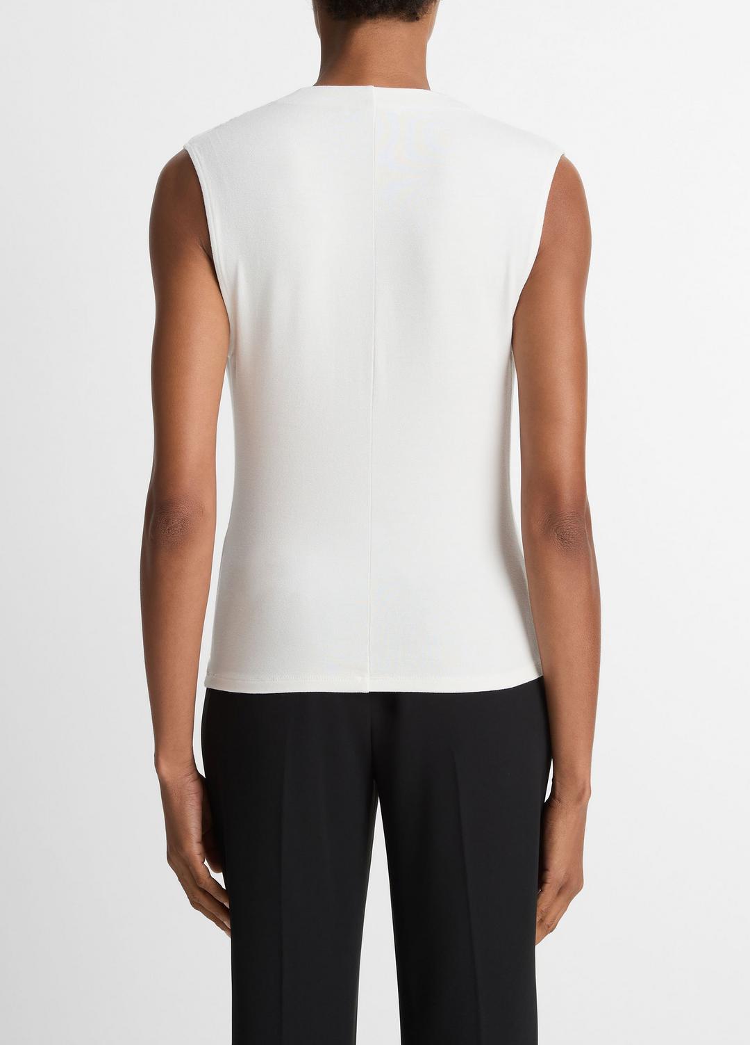 Jersey Draped Cowl-Neck Top in Tank Tops - GESSO