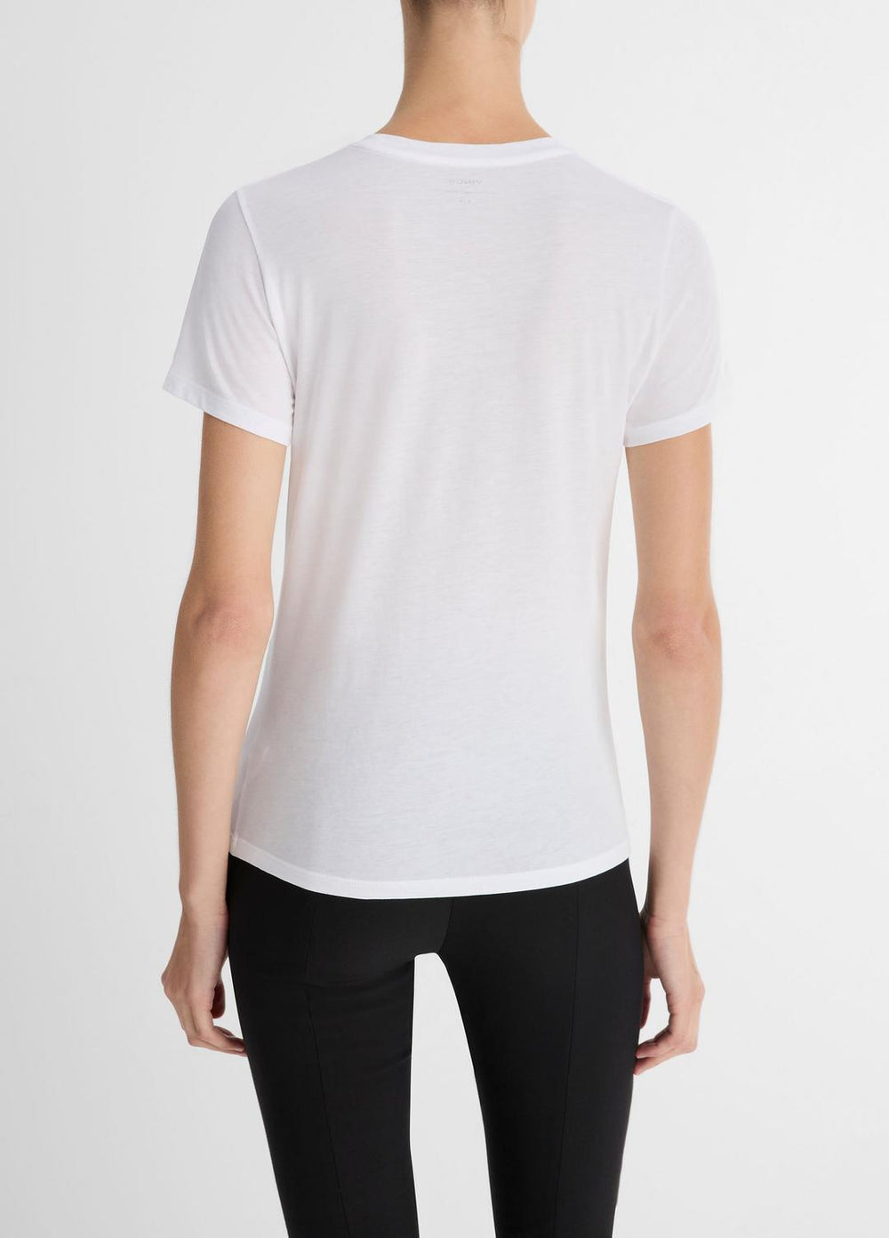 Essential Pima Cotton Crew Neck T-Shirt in Short Sleeve - OPTIC WHITE
