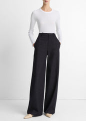 Essential Pima Cotton-Blend Long-Sleeve T-Shirt in Long Sleeve - OPTIC WHITE