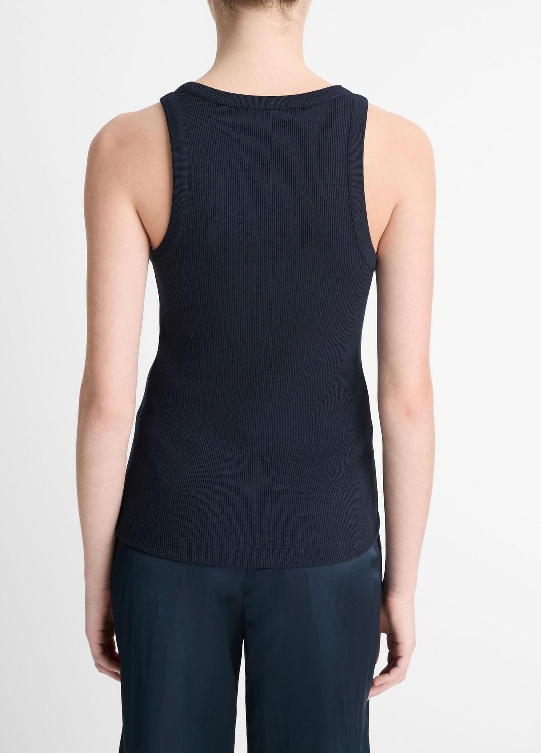 Ribbed Scoop-Neck Tank in Tank Tops - COASTAL BLUE