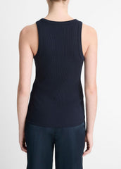 Ribbed Scoop-Neck Tank in Tank Tops - COASTAL BLUE