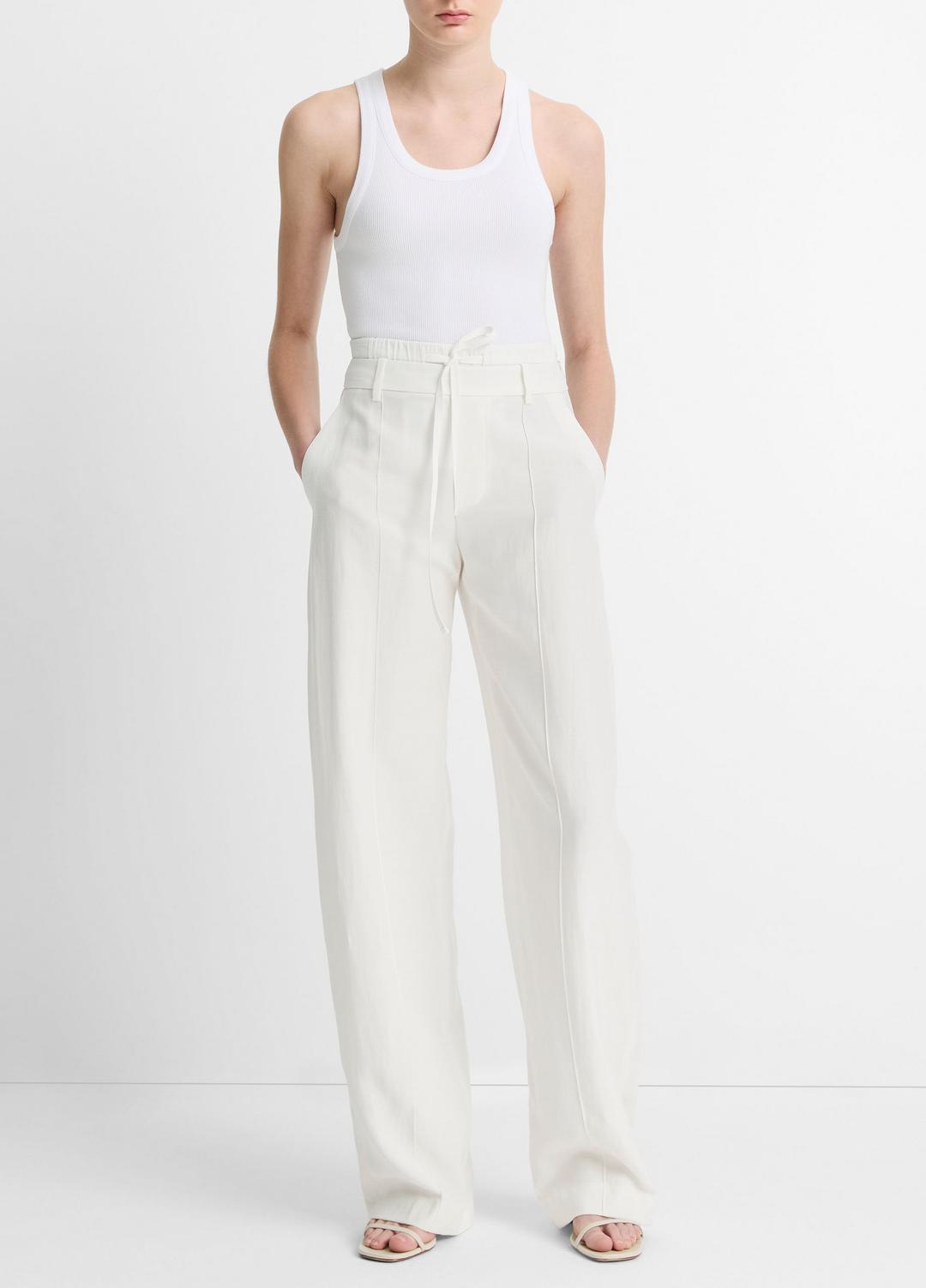 Ribbed Scoop-Neck Tank in Tank Tops - OPTIC WHITE