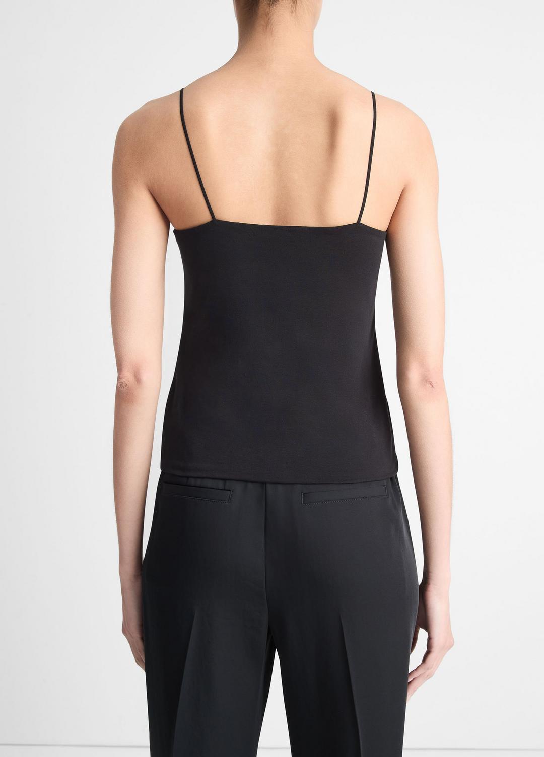 Pima Cotton Camisole in Tank Tops - BLACK