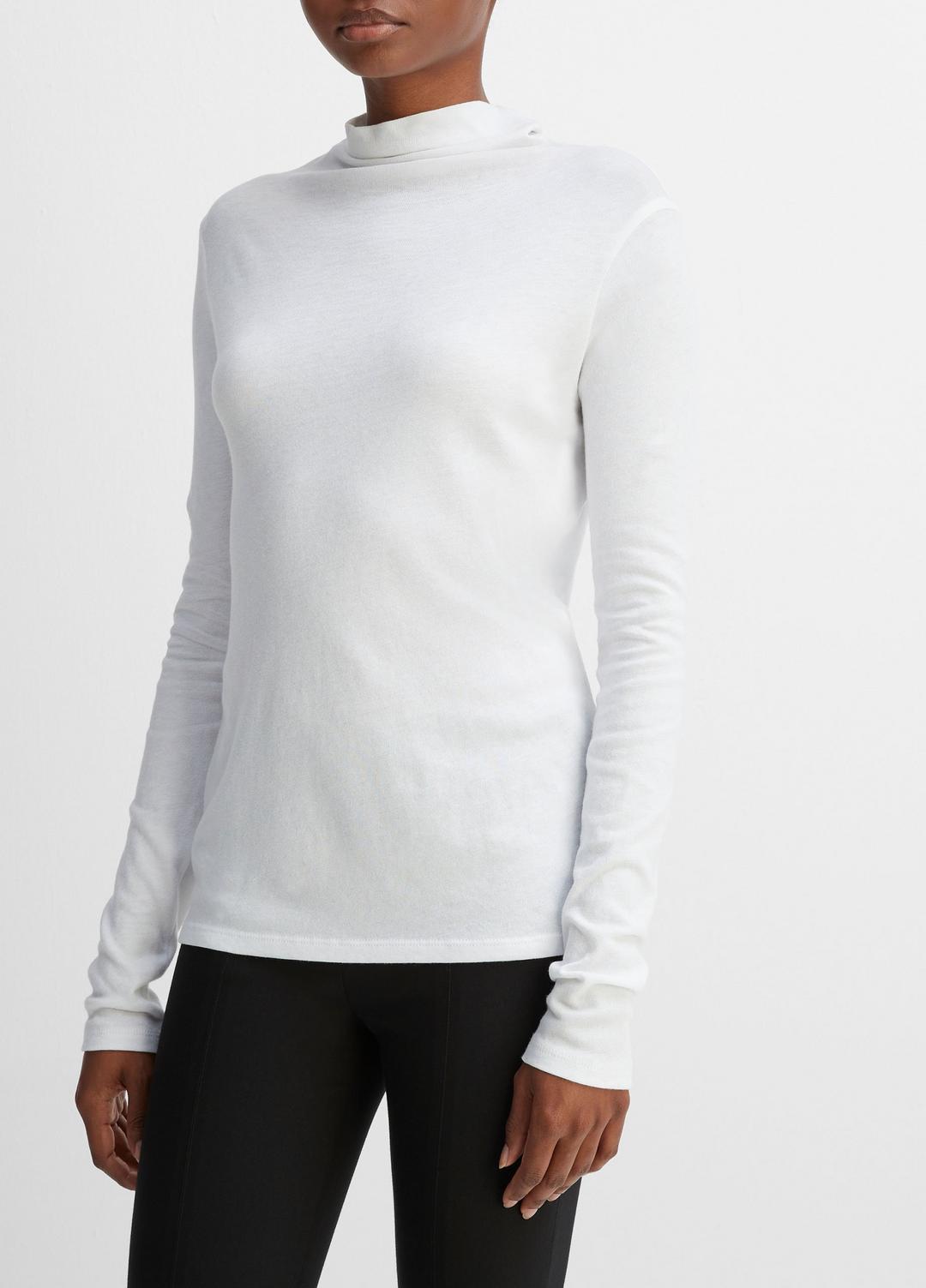 Essential Long Sleeve Turtleneck in Long Sleeve - OPTIC WHITE