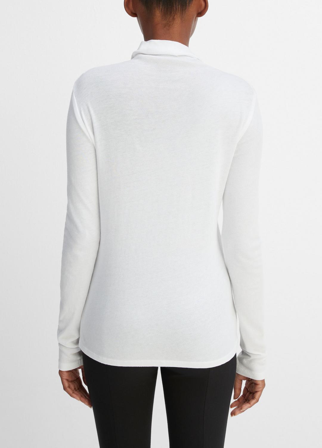 Essential Long Sleeve Turtleneck in Long Sleeve - OPTIC WHITE