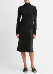 Essential Long Sleeve Turtleneck in Long Sleeve - BLACK