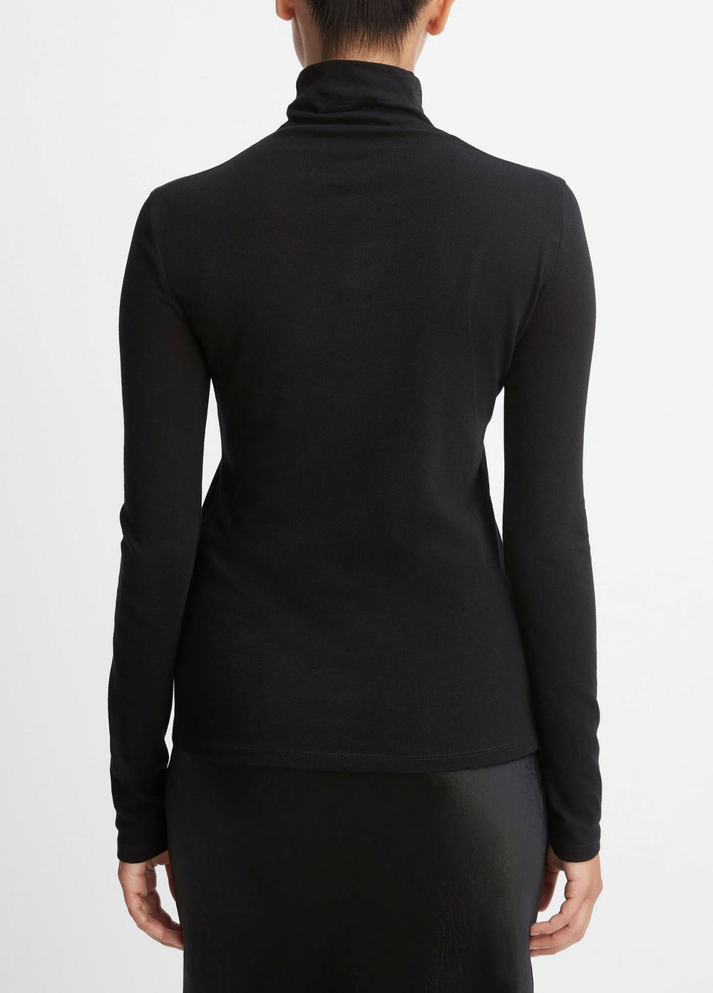 Essential Long Sleeve Turtleneck in Long Sleeve - BLACK