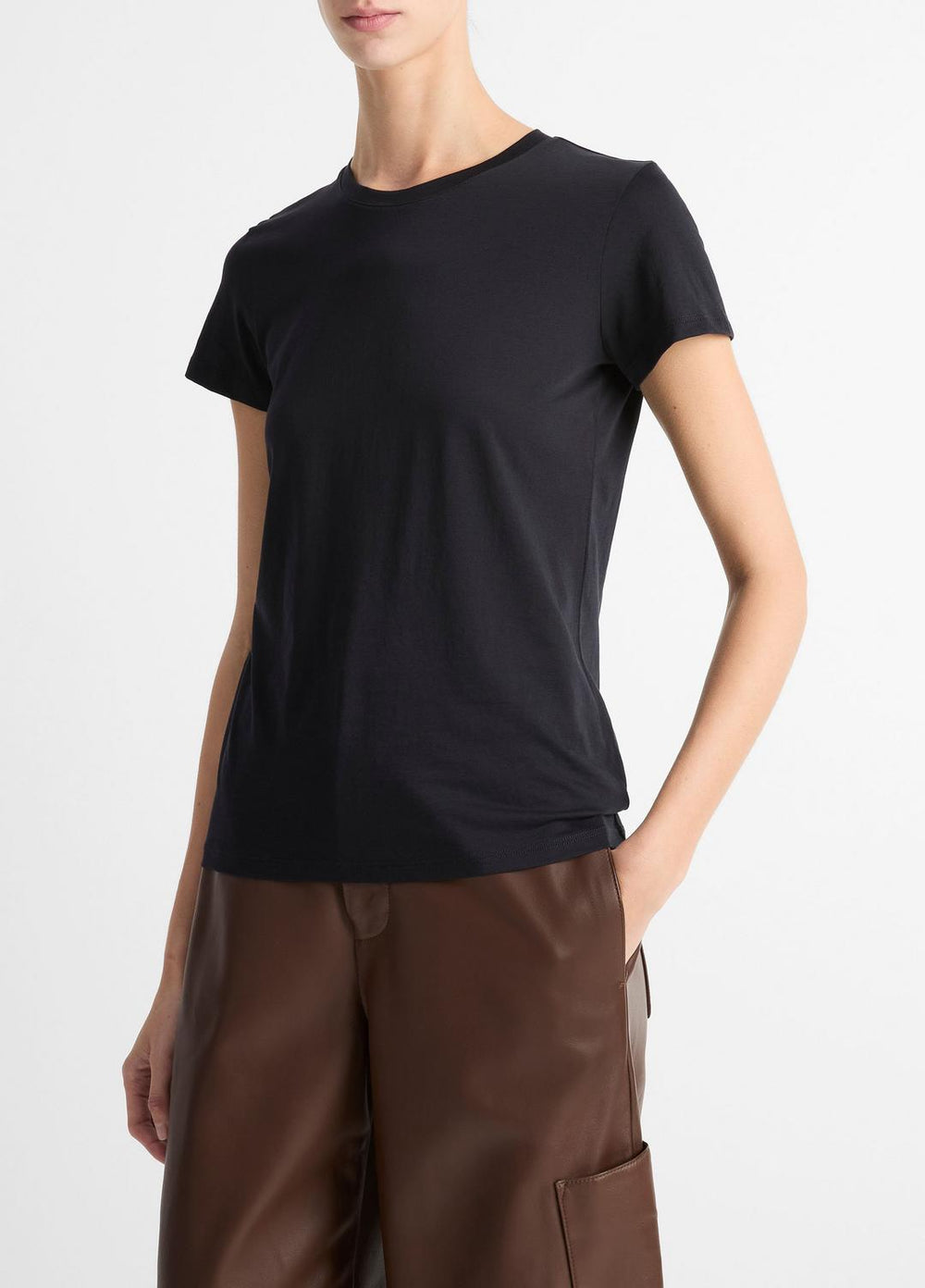 Essential Pima Cotton Crew Neck T-Shirt in Short Sleeve - COASTAL BLUE