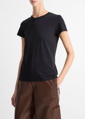 Essential Pima Cotton Crew Neck T-Shirt in Short Sleeve - COASTAL BLUE
