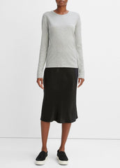 Essential Long Sleeve Crew Neck T-Shirt in Long Sleeve - HEATHER GREY