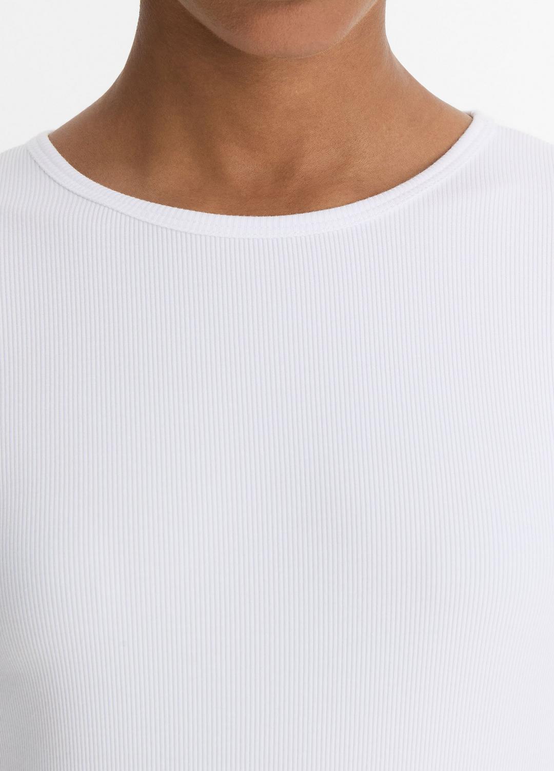 Elbow-Sleeve Crew Neck T-Shirt in Short Sleeve - OPTIC WHITE