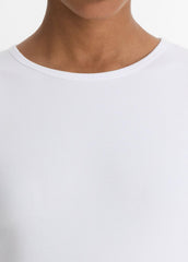 Elbow-Sleeve Crew Neck T-Shirt in Short Sleeve - OPTIC WHITE