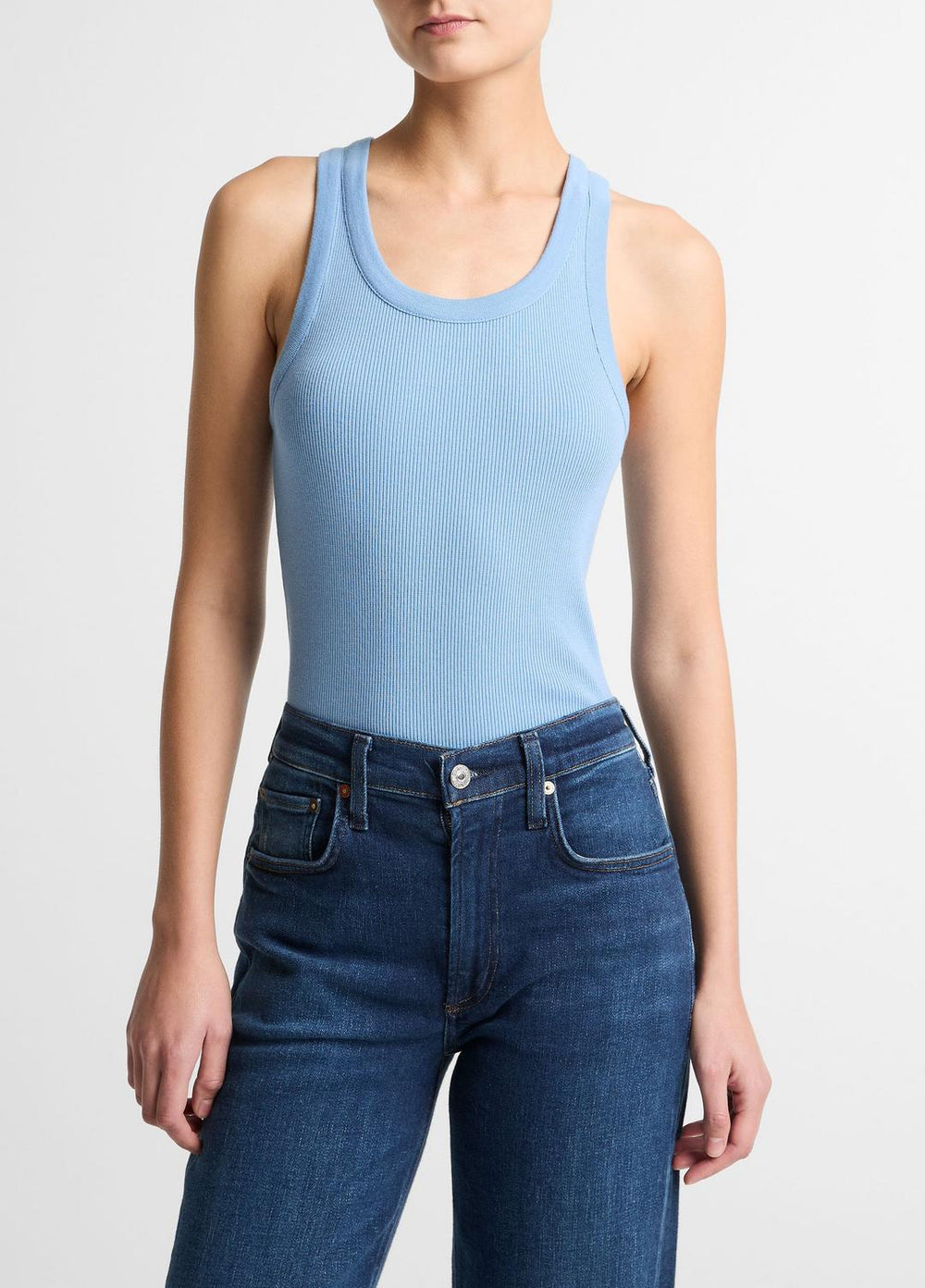 Ribbed Scoop-Neck Tank in Tank Tops - HYDRA