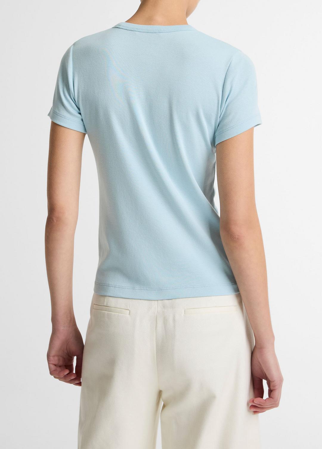 Pima Cotton-Blend '90s Shrunken T-Shirt in Short Sleeve - CLEARWATER